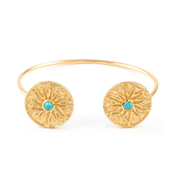 The Sun Queen Cuff Bangle // Turquoise