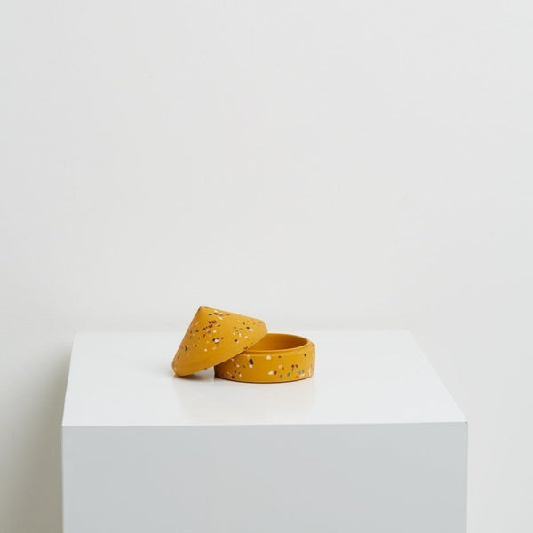 Terrazzo Cone Keepsake Box | Golden