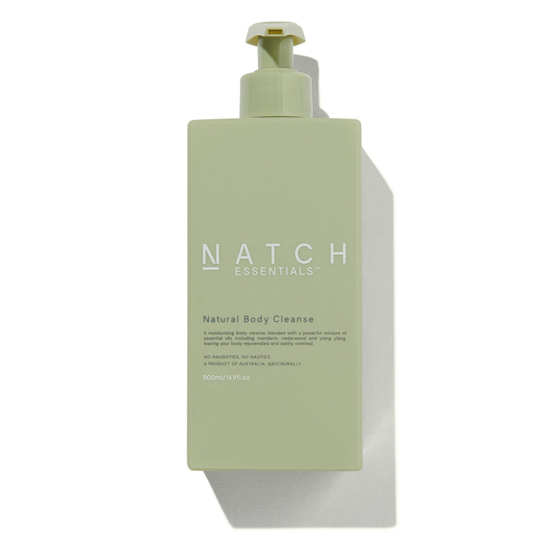 Natch Essentials Natural Body Cleanse is a daily antibacterial body wash rich with an ultra-hydrating blend of essential oils and premium natural ingredients to protect your skin.  