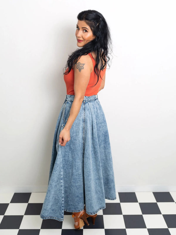 Satori Denim Skirt // Indigo Acid Wash