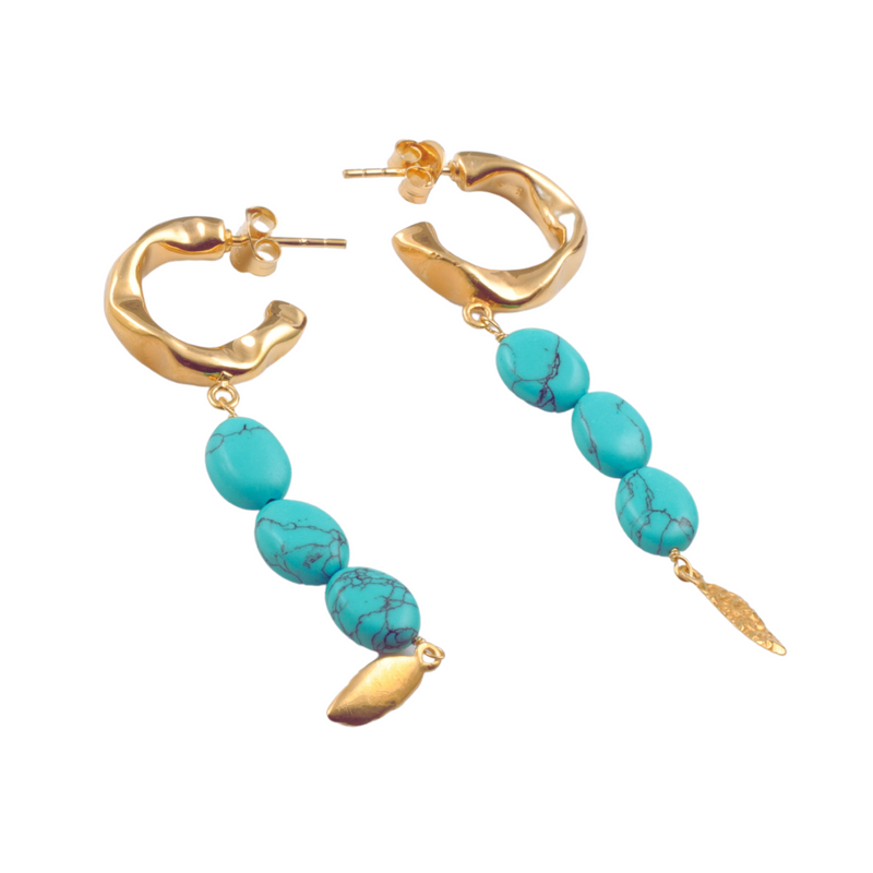 The Power of Three Drop Earrings // Turquoise