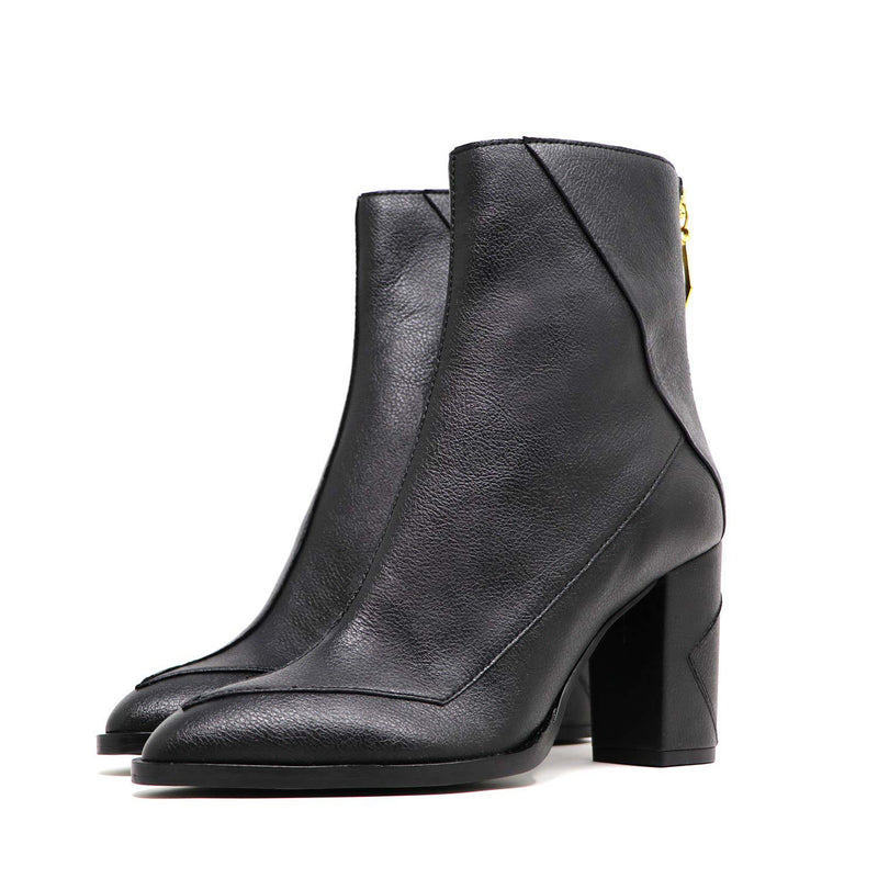 ALMASI // BLACK vegan apple leather boots