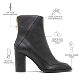 ALMASI // BLACK vegan apple leather boots