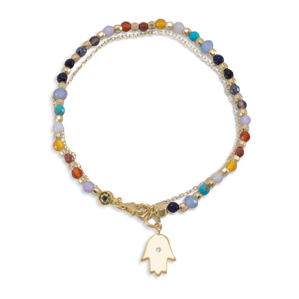 RAINBOW HAMSA BRACELET