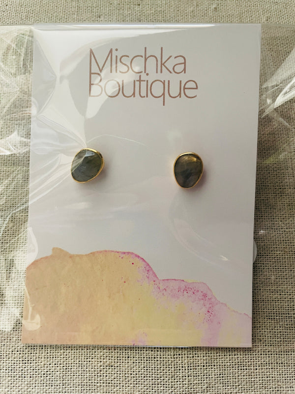 Labradorite Stud Earrings