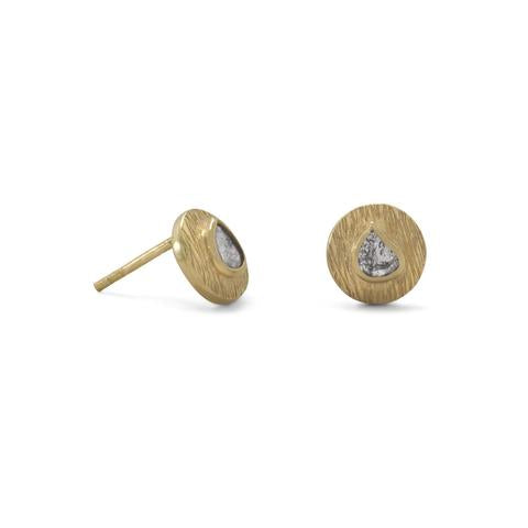 Polki Diamond Stud Earrings | GOLD