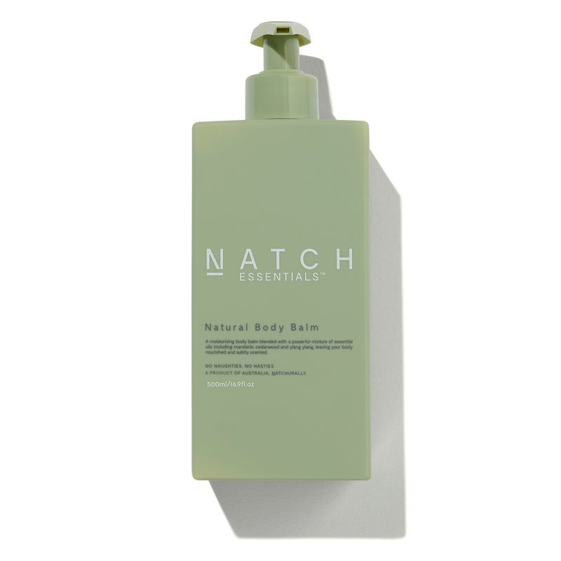 Natch Essential Natural Body Balm is a daily ultra-hydrating and nourishing moisturiser that promotes healthy skin. A premium blend of essential oils and premium natural ingredients to provide antibacterial protection, leaving your skin rejuvenated and beautifully scented. 