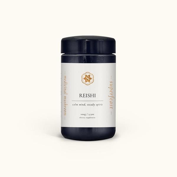 SUPERFEAST // MUSHROOM POWDER EXTRACT // REISHI 100g  Regarded by ancient herbalists as the ‘mushroom of immortality’, modern herbalists love reishi for its powerful adaptogenic qualities. Reishi is used to support the immune system, relieve stress, strengthen the spirit, calm the mind and promote peaceful sleep.