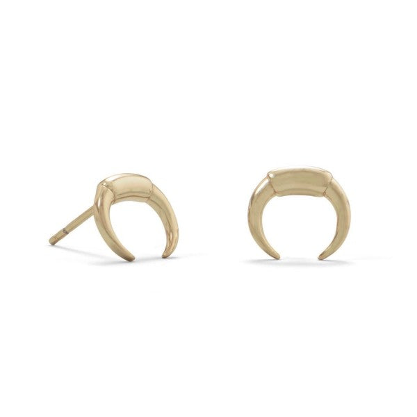CRESCENT MOON Stud Earrings | GOLD