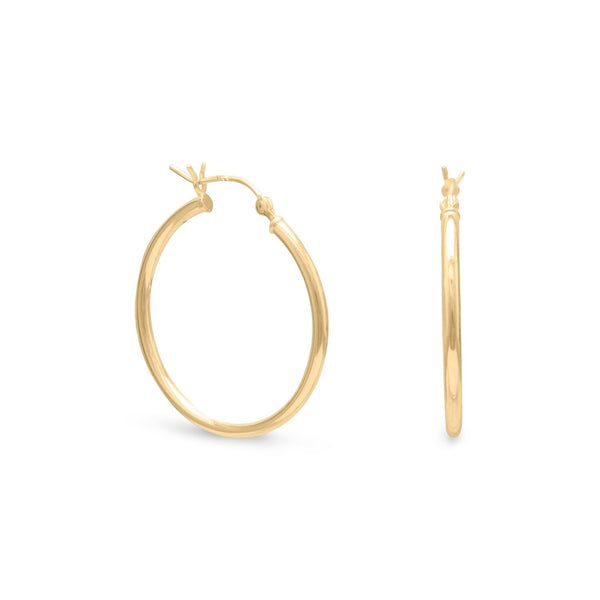 PLAIN HOOP EARRINGS | GOLD