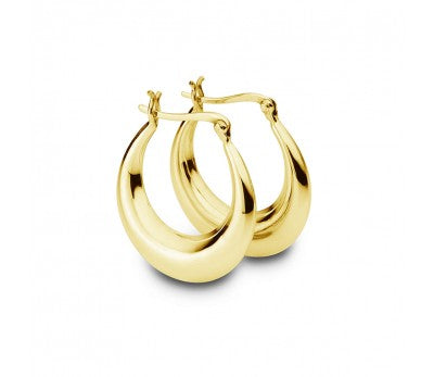 TAPERED HOOP EARRINGS | GOLD