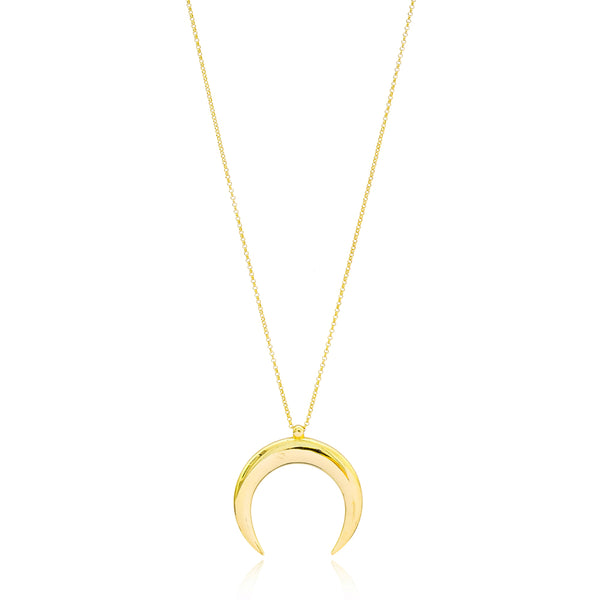 CRESCENT MOON NECKLACE | GOLD