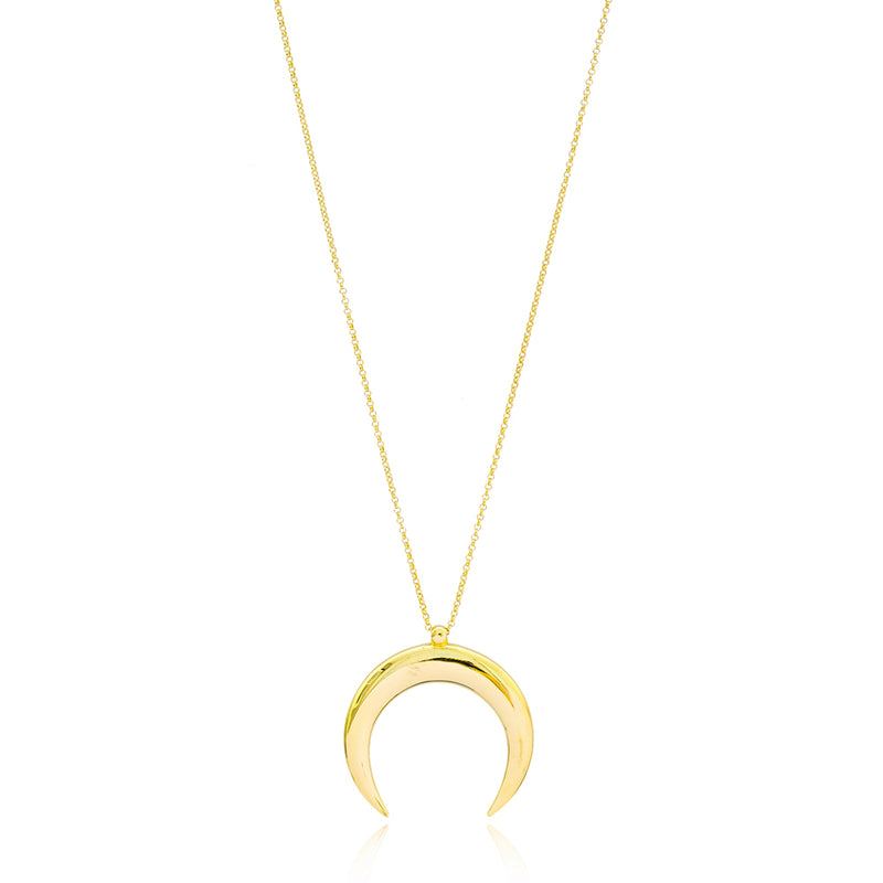 CRESCENT MOON NECKLACE | GOLD