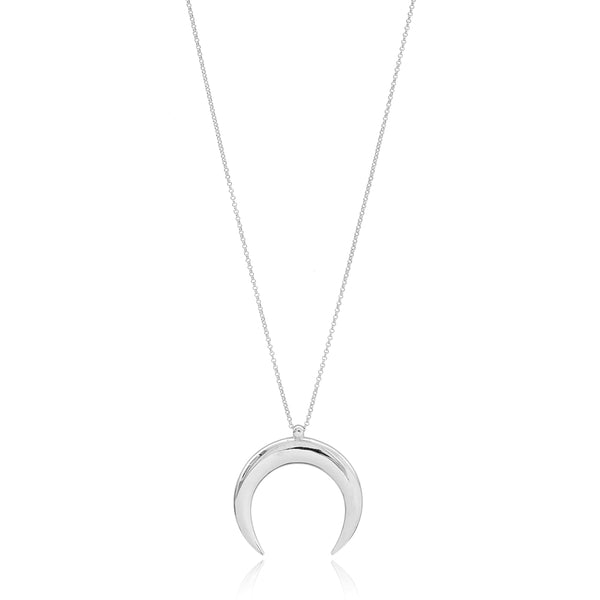 CRESCENT MOON NECKLACE | SILVER
