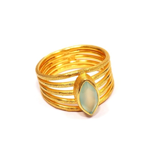 OVAL RING | AQUA CHALCEDONY